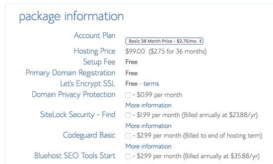 package business email address