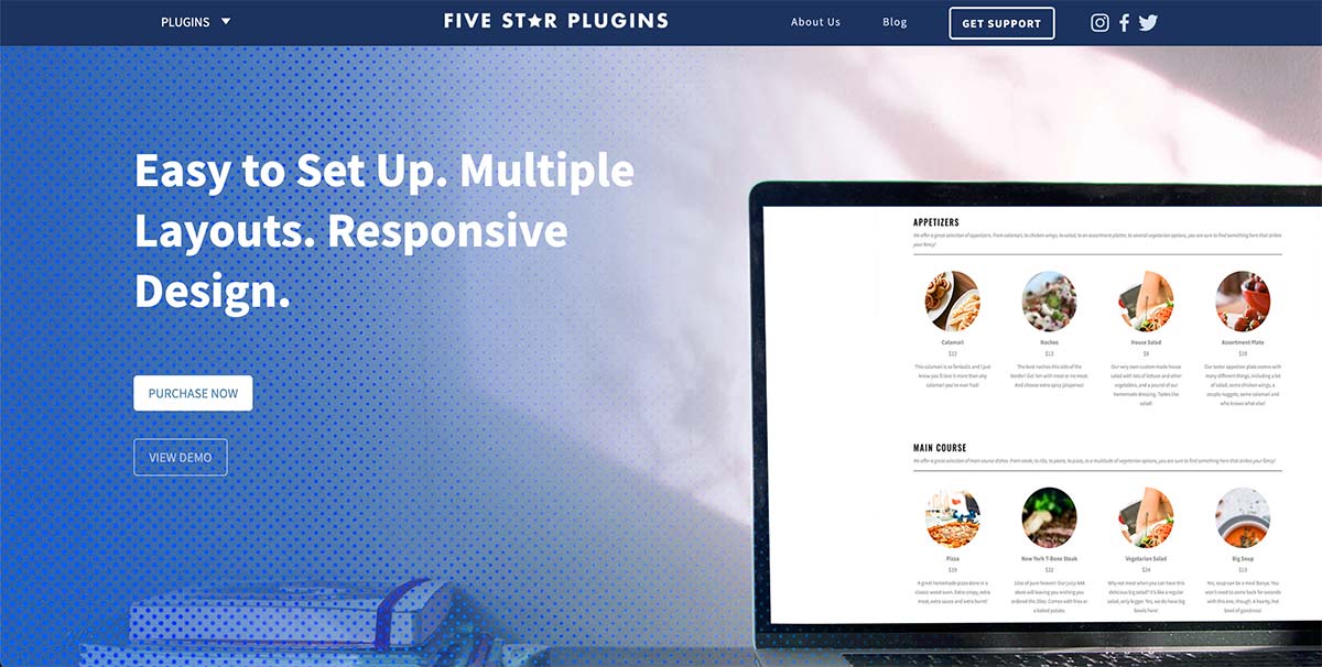 restaurant website