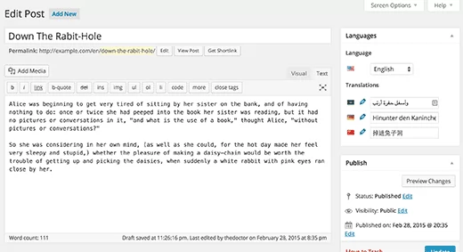 Multilingual plugin