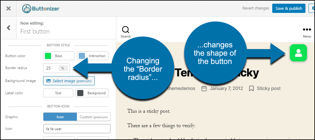 زر دعوة عائم