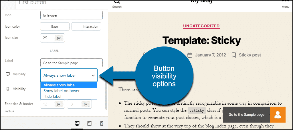 زر دعوة عائم