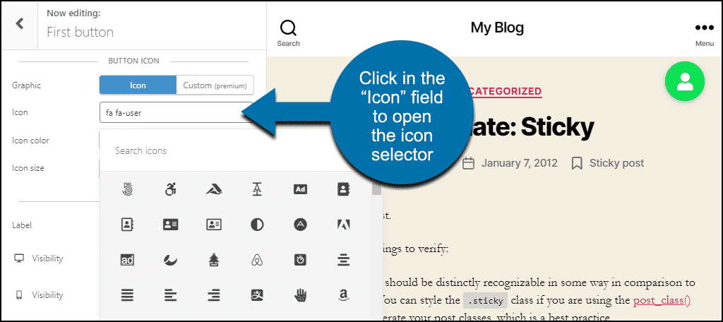 زر دعوة عائم