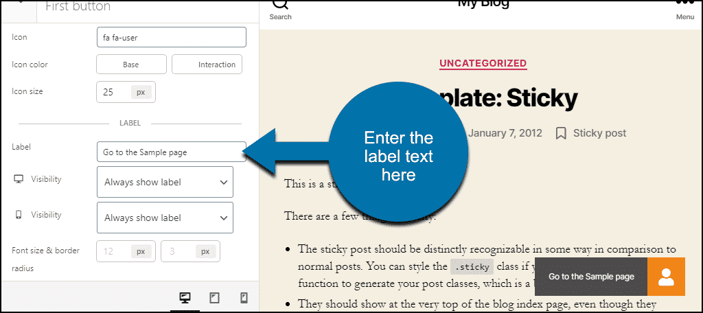زر دعوة عائم