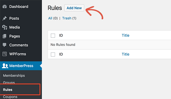 create a Pay-Per-View Rules