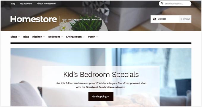 Homestore e-store templates