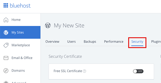 bluehost ssl